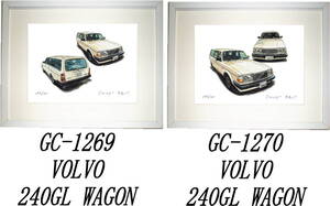 GC-1269 VOLVO 240GL WAGON・GC-1270 VOLVO 240GL WAGON限定版画300部 直筆サイン有 額装済●作家 平右ヱ門 希望ナンバーをお選び下さい。