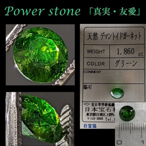 ◆奇跡の特大1.86Ct◆鑑定済宝石質デマントイドガーネット/ジュエリールース/Demantoid Garnet/ホーステールホーステイル/指輪/ペンダント