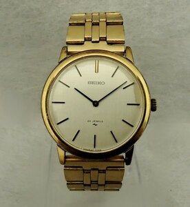 SEIKO 2220-0180 manual watch セイコー シャリオ 手巻き 24石 33ｍｍ ステンレス プラスチック風防 中古 レトロ ヴィンテージ 現状お渡し