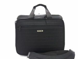 1円 ■美品■ RIMOWA リモワ ボレロ ポリカーボネート ダイヤルロック式 2WAY ハンドバッグ ショルダー トラベルバッグ ブラック系 AX9862