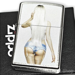 ZIPPO ロングブロンズ ガール セクシー SVクラッシュ ジッポー ライター