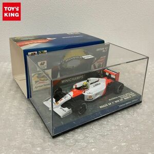 1円〜 ミニチャンプス 1/43 マクラーレン ホンダ MP4/6 アイルトン・セナ ブラジルGP 1st Win 1991