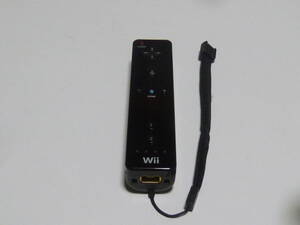 RS020【送料無料 即日発送 動作確認済】Wii リモコン 任天堂 純正 RVL-003 ブラック 黒 コントローラー　ストラップ