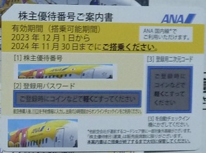 ♪ ANA 株主優待券 コード対応 送料不要 有効期限 2024/11/30 ♪ 100円から