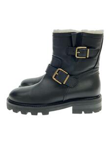 JIMMY CHOO◆YOUTH II/ショートエンジニアブーツ/39/BLK/レザー/OHI202