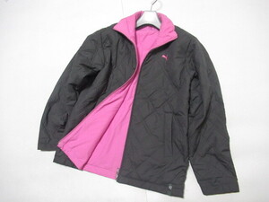 ★ PUMA プーマ リバーシブル 中綿 ジャケット P57011 size M グレー/ピンク