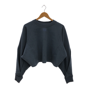 LOEWE　ロエベ　ANAGRAM　CROPPED　SWEATSHIRT　アナグラムクロップドスウェットシャツ　トレーナー　XSサイズ　ブルー　コットン×ウール