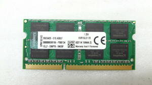 ノートパソコン用メモリ Kingston DDR3L 8GB 99U5428-018.A00LF KVR16LS11/8 ×1枚 中古動作品(A375)