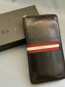 BALLY バリー TEVIN271 長財布 カードケース ラウンドファスナー こげ茶