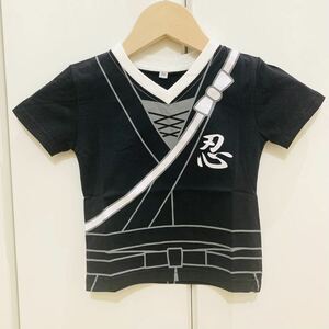 新品 SALE 90cm 定価1,980円 Tシャツ　なりきり　キッズ 忍者 綿100%　和風　子供　男の子