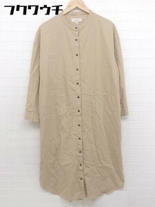 ◇ B:MING by BEAMS ビーミング by ビームス スリット 長袖 膝下丈 ワンピース サイズM ベージュ レディース