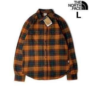 1円～!売切!【正規新品】THE NORTH FACE◆ARROYO FLANNEL SHIRT 長袖 ネルシャツ US限定 厚手 茶タグ(L)茶② チェック柄 180914-5