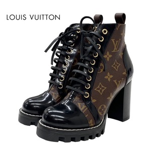 ルイヴィトン LOUIS VUITTON スタートレイルライン ブーツ ショートブーツ シューズ レザー ブラック ブラウン モノグラム アンクルブーツ