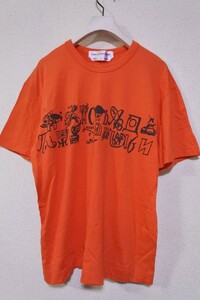 COOME des GARCONS SHIRT Art Tee size M コムデギャルソン 落書き アート Tシャツ オレンジ