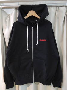 X-LARGE エクストララージ XLARGE STANDARD LOGO ZIP HOODED SWEATSHIRT ブラック Lサイズ 2024 最新人気品