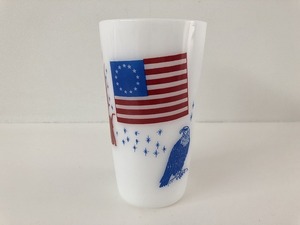 フェデラル ミルクガラス タンブラー アメリカ USA 自由の女神 星条旗 ヴィンテージ vintage federal ビンテージ [fe-714]
