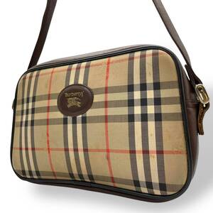 Burberry バーバリー ショルダーバッグ ノバチェック カメラバッグ シャドーホース ロゴプレート キャンバス E10