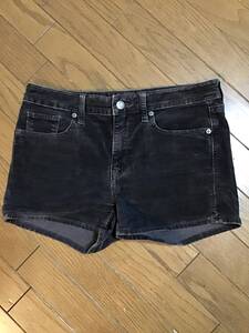 【Gap/ギャップ】コーデュロイショートパンツ/26★ネイビー★レディース★USED