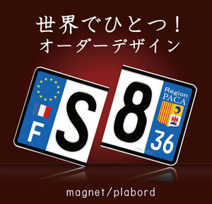 【前後２セット】　ユーロナンバープレート　フランス特集　オーダーメイド　選べる文字・選べる素材　　ヨーロッパ車に　高品質　送料無料