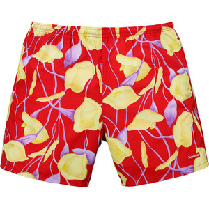 希少★新品本物【Red Floral★L】★Nylon Water Short Box ナイロンウォーターショーツ 正規店購入 シュプリーム 入手困難 Supreme 2018S/S