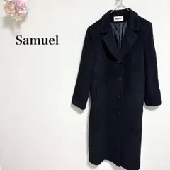 ✧Samuel コート　黒　アンゴラ　ウール　ロング　フォックス