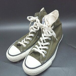 ◇ Θ CONVERSE コンバース ALL STAR オールスター ハイカットシューズ サイズ24.5 カーキ系 レディース E