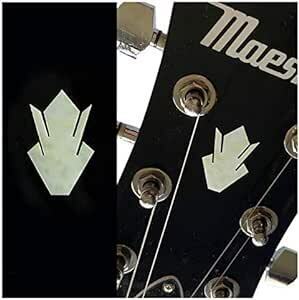 ジャカモウ ギターのヘッドに インレイステッカー 2枚セット ヴィンテージクラウン (WT