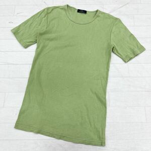 1467◎ 日本製 A.P.C. アーペーセー トップス Tシャツ カットソー 半袖 クルーネック 無地 ライトグリーン レディース