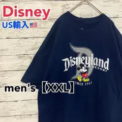 ●T307【US輸入】ディズニー 半袖 Tシャツ ネイビー系men