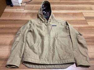 patagonia パタゴニア　p6 ラインドキャンバスフーディー　ボアジャケット　カーキXブルズ　アイ２０１６年製　ＡＴＳＡＸＳサイズ　美品