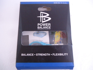 【KCM】amb-502★箱痛み未使用★Power Balance　シリコン　リストバンド　ブレスレット　サイズM(19.0cm)　スカイブルー