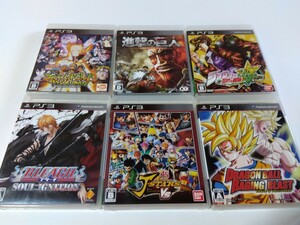 PS3 ジャンプ ソフト 6本セット 進撃の巨人 ドラゴンボール ナルト ブリーチ ジョジョ J スターズ ビクトリーvs