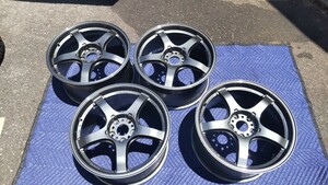 エンケイ 18インチ 9.5j +45 PCD114.3 5穴 5H 軽量ホイール Racing ENKEI－MAT製法 Made in JAPAN