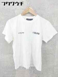 ◇ SILAS サイラス プリント 半袖 Tシャツ カットソー サイズS オフホワイト メンズ