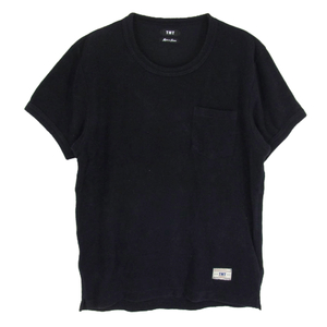 TMT ティーエムティー TCS-S18SP12 S-SL IZMIR COTTON PILE POKET 半袖 Tシャツ カットソー ブラック系 L【中古】