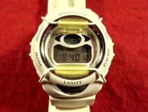 GS702） ◎完動腕時計 送料無料(定形外)★CASIO カシオ BABY-G Gショック系★BGM-100◎艶やかなホワイト系。どのような音楽が流れる？