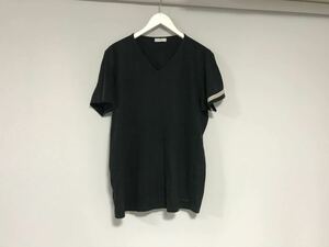 本物ポールスミスPAULSMITH LONDONコットンVネック半袖Tシャツメンズサーフワークアメカジミリタリービジネススーツ黒ブラックLA