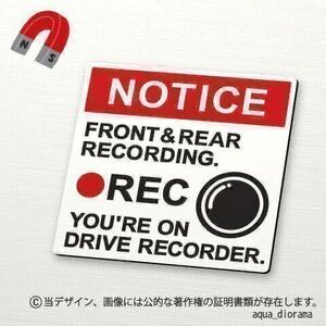 【マグネット】NOW RECORDING/ドラレコ録画中NOTICE-L2:RE/BK karinモーター