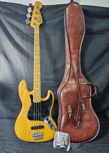 M Fender JAZZ BASS ジャズベース フェンダー ビンテージ OFFSET Contour Body PATENTED ブリッジカバー付き　レザーケース付き