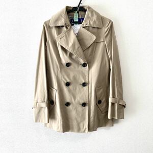 クリーニング済み■BURBERRY BLUELABEL/バーバリーブルーレーベル ノバチェック ジャケット トレンチコート/春夏スプリングコート・38/美品