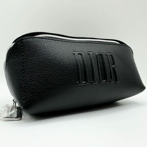 ■1円■新品未使用■DIOR クリスチャンディオール セカンドバッグ クラッチ ビジネス ポーチ ハンド ロゴ オールレザー ブラック 黒色