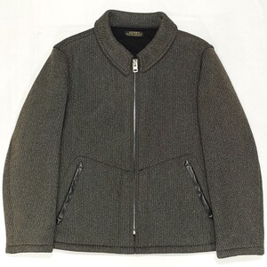 ブラウンズビーチジャケットBrown’s Beach Jacket☆ビーチクロス38ウールフリースごま塩ジップスポーツジャケット ワークウエア アメカジ