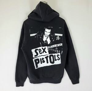 良好 90s～ フルーツオブザルーム SEXPISTOLS スウェットパーカー 黒 M 90年代～ モロッコ製 SCREENSTARS パンク PUNK セックスピストルズ