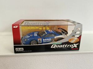 ★送料込み★ タカラ 1/32 スロットカー ESSO SUPRA 2004 レースクイーン付き TAKARA 1/32 QuattroX Slot Racing 80スープラ Ultraflo