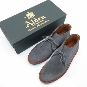 新品未使用 17万円 Alden オールデン 7D 1592L CHUKKA BOOT レジャー3 スエード BLUE GRAY 箱 1円スタート