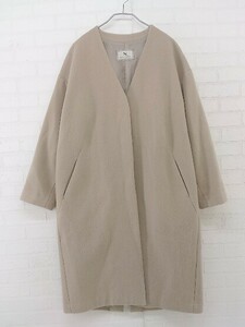 ◇ N. Natural Beauty Basic 長袖 ノーカラー コート サイズ S ベージュ レディース