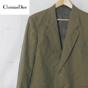 クリスチャンディオールムッシュChristian Dior MONSIEUR■イタリア製テーラードジャケット ヴァージンウール■48REG■カーキ ※NK4o11141