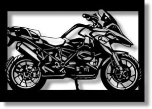 BMW R 1200 GSの切り絵　(1)【A4サイズ】[B4-024]