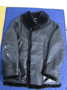 美品　y2レザー　ナバランムートンコート★AVITATION COAT　ブラック　サイズ40★B-7・B-3