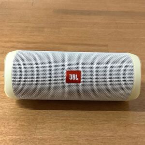 【動作品】JBL FLIP4 Bluetooth ワイヤレスポータブルスピーカー ホワイト IPX7防水 家庭用 軽量 オーディオ機器 スマートスピーカー ①